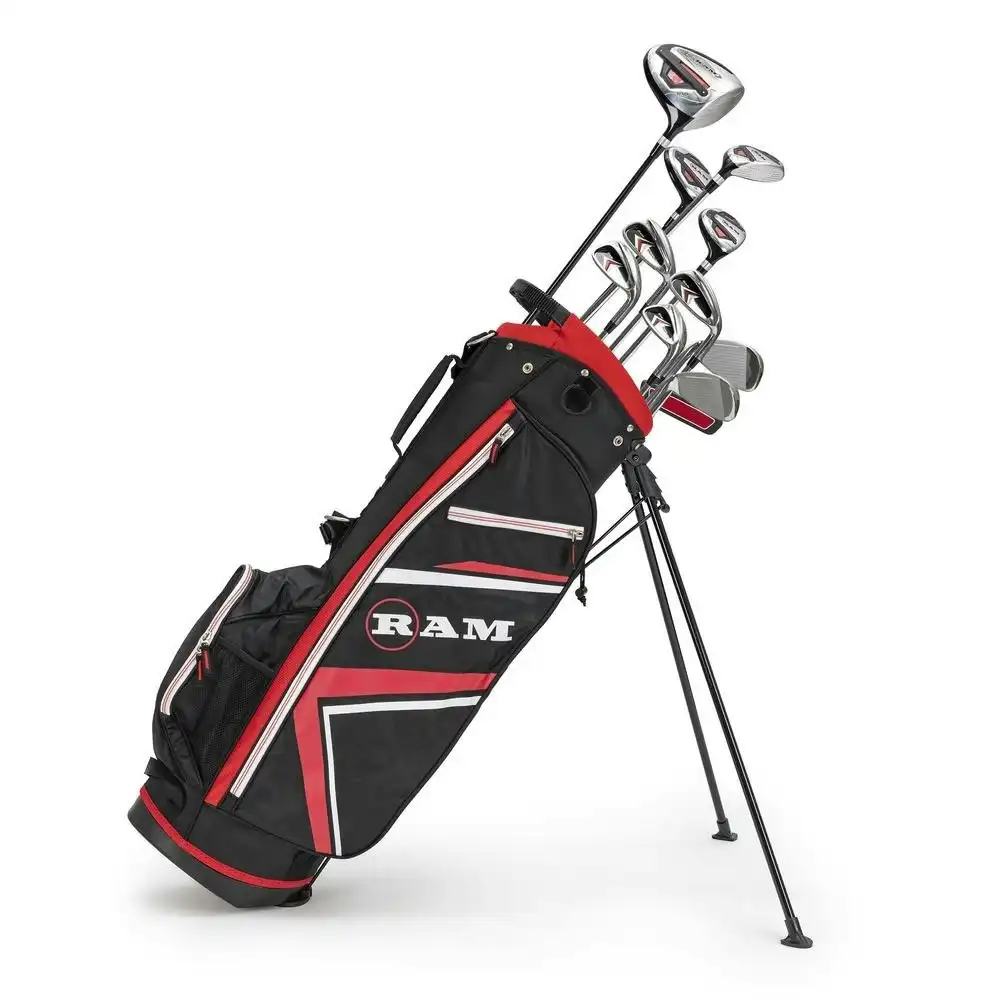 RAM Golf Accubar Plus Golf Clubs Set - Graphite Shaft Woods and Irons - Mens Left Hand