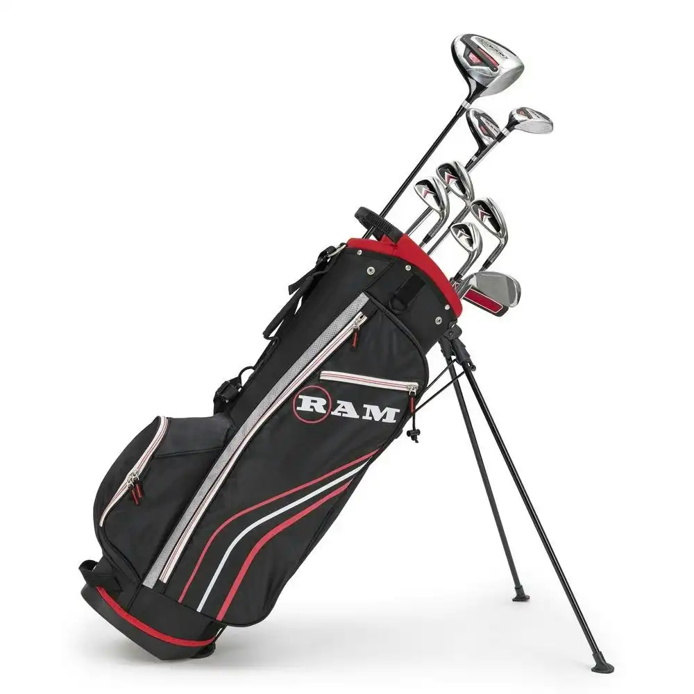 RAM Golf Accubar +1 Inch Longer Graphite/Steel Golf Clubs Set Stiff Flex, Mens Right Hand