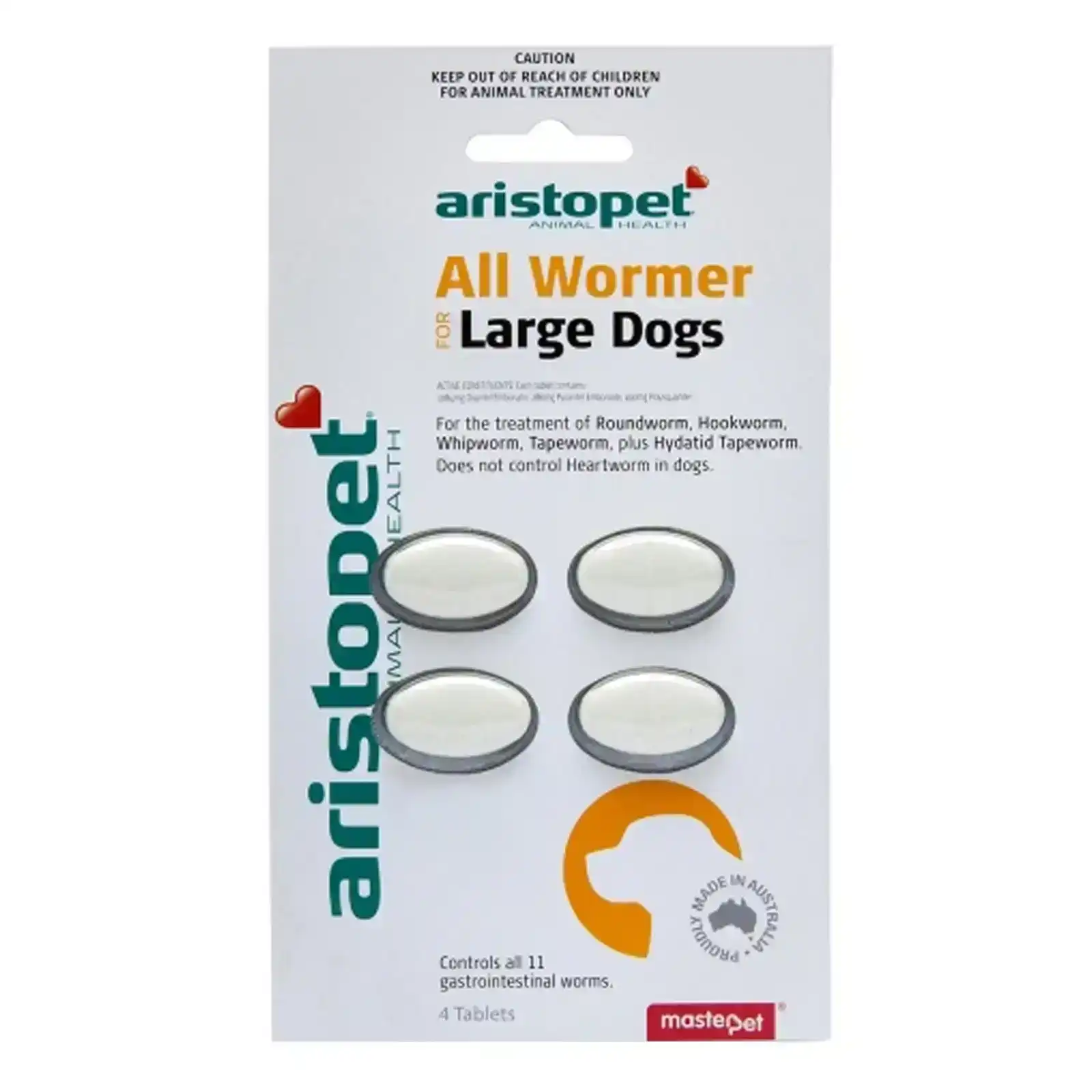 Aristopet Allwormer For Large Dogs 20 Kg 2 Tablets