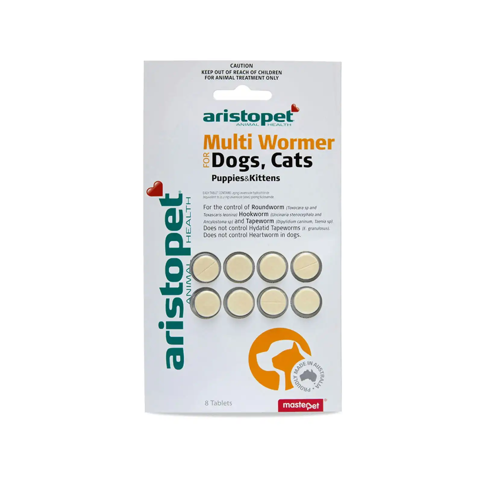 Aristopet Multiwormer Tablets Dogs and Cats 8 Tablets