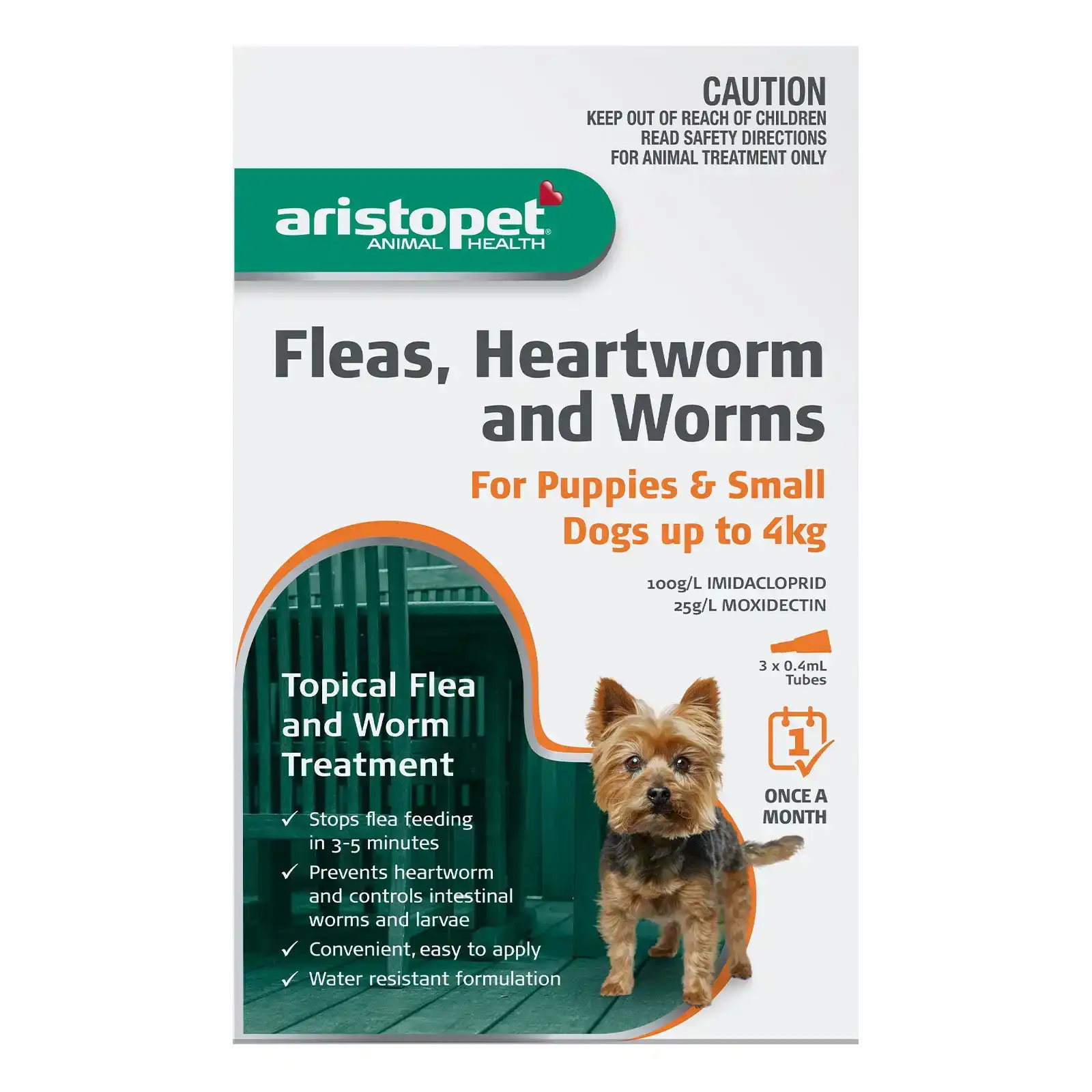 Aristopet Spot On Treatment For Dogs Upto 4 Kg (ORANGE) 3 Pack