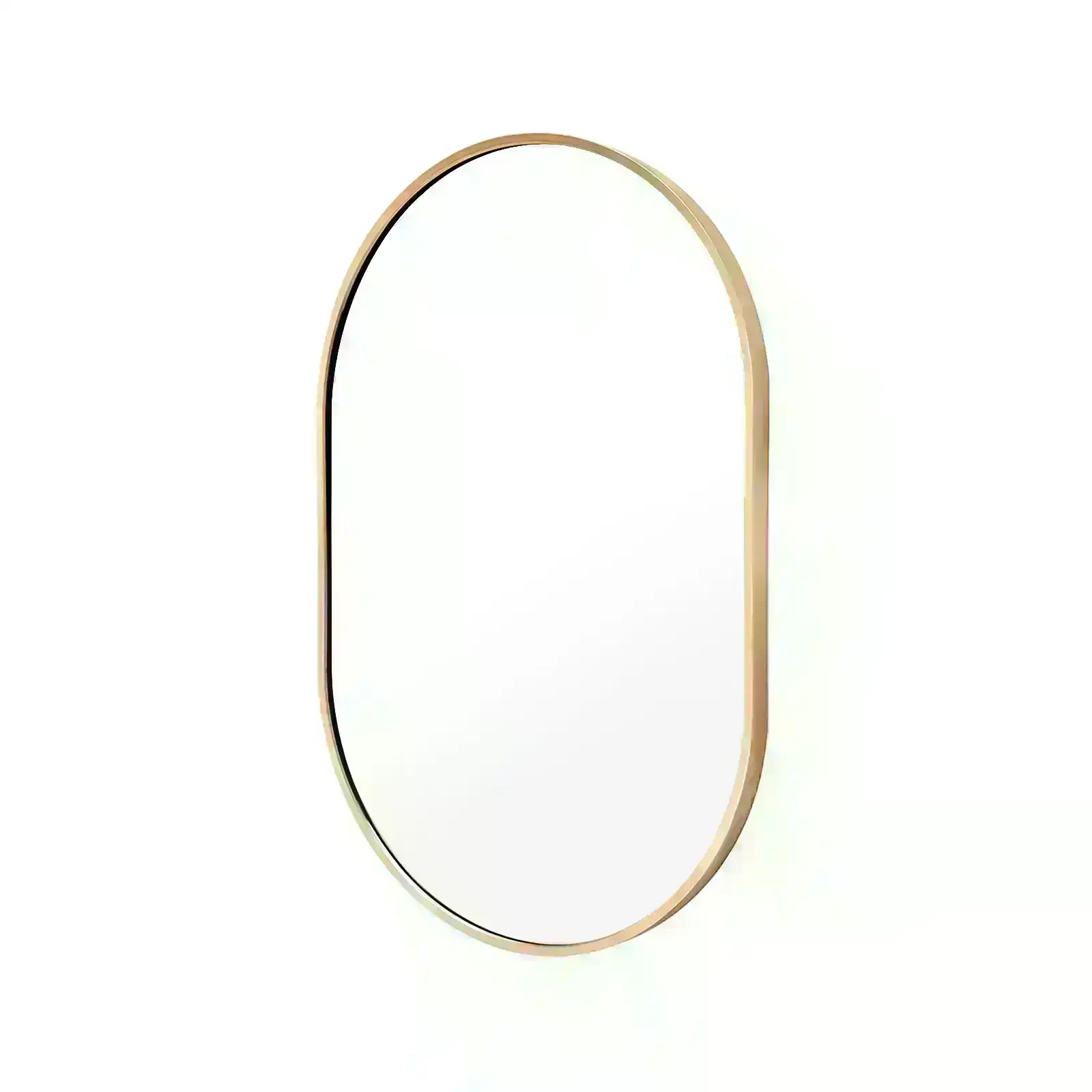 50 x 75cm Wall Mirror Oval Bathroom - GOLD