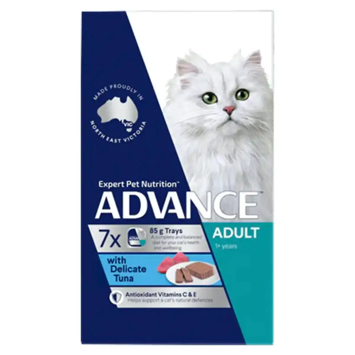 ADVANCE Adult with Delicate Tuna Trays Wet Cat Food (85G*7) 1 Pack