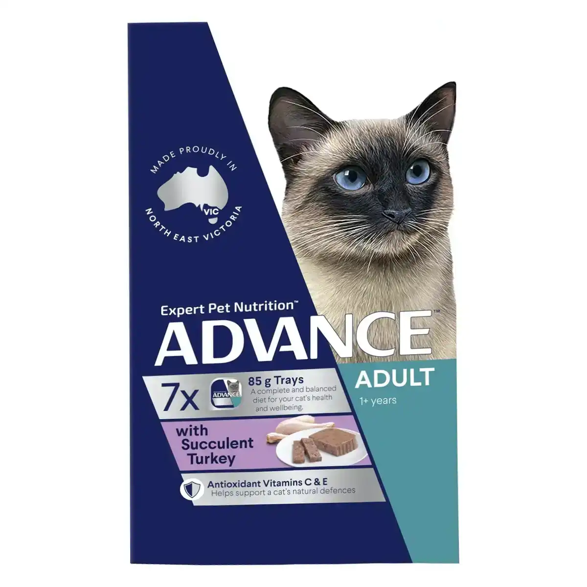 ADVANCE Adult with Succulent Turkey Trays Wet Cat Food (85G*7) 1 Pack