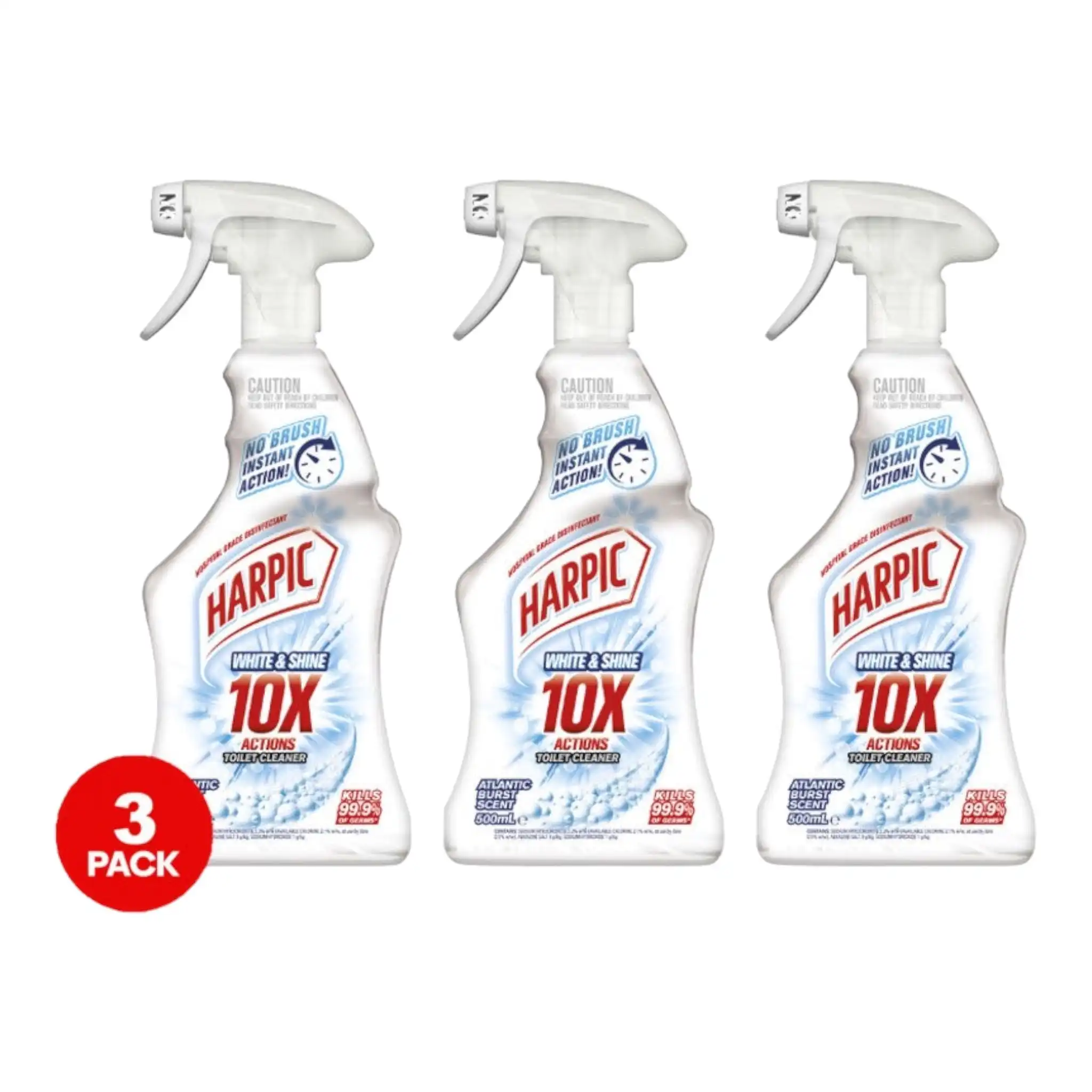 3 Pack Harpic White & Shine 10X Toilet Cleaner | 500mL