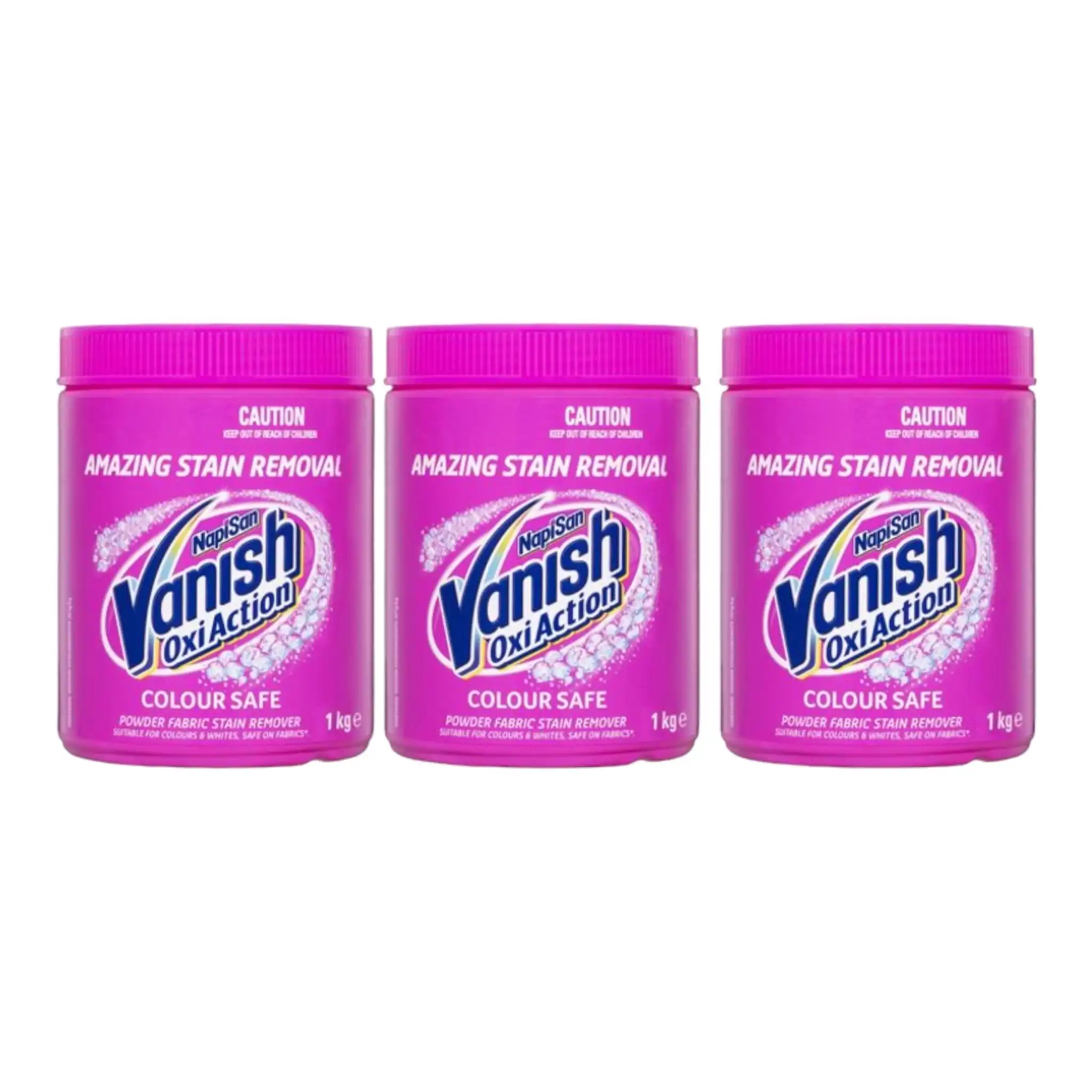 3 Pack Vanish Napisan Oxi Action Stain Remover Powder 1kg
