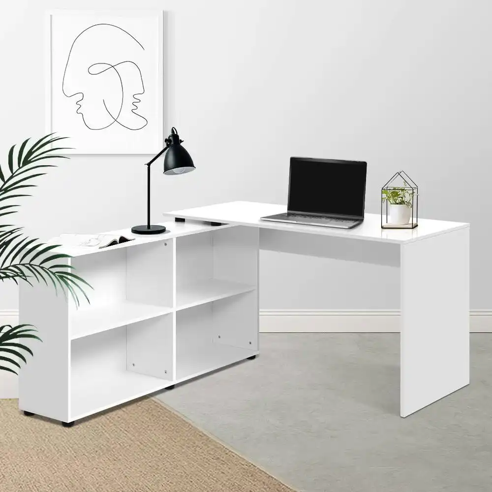 Artiss Computer Desk Office Desk Corner White