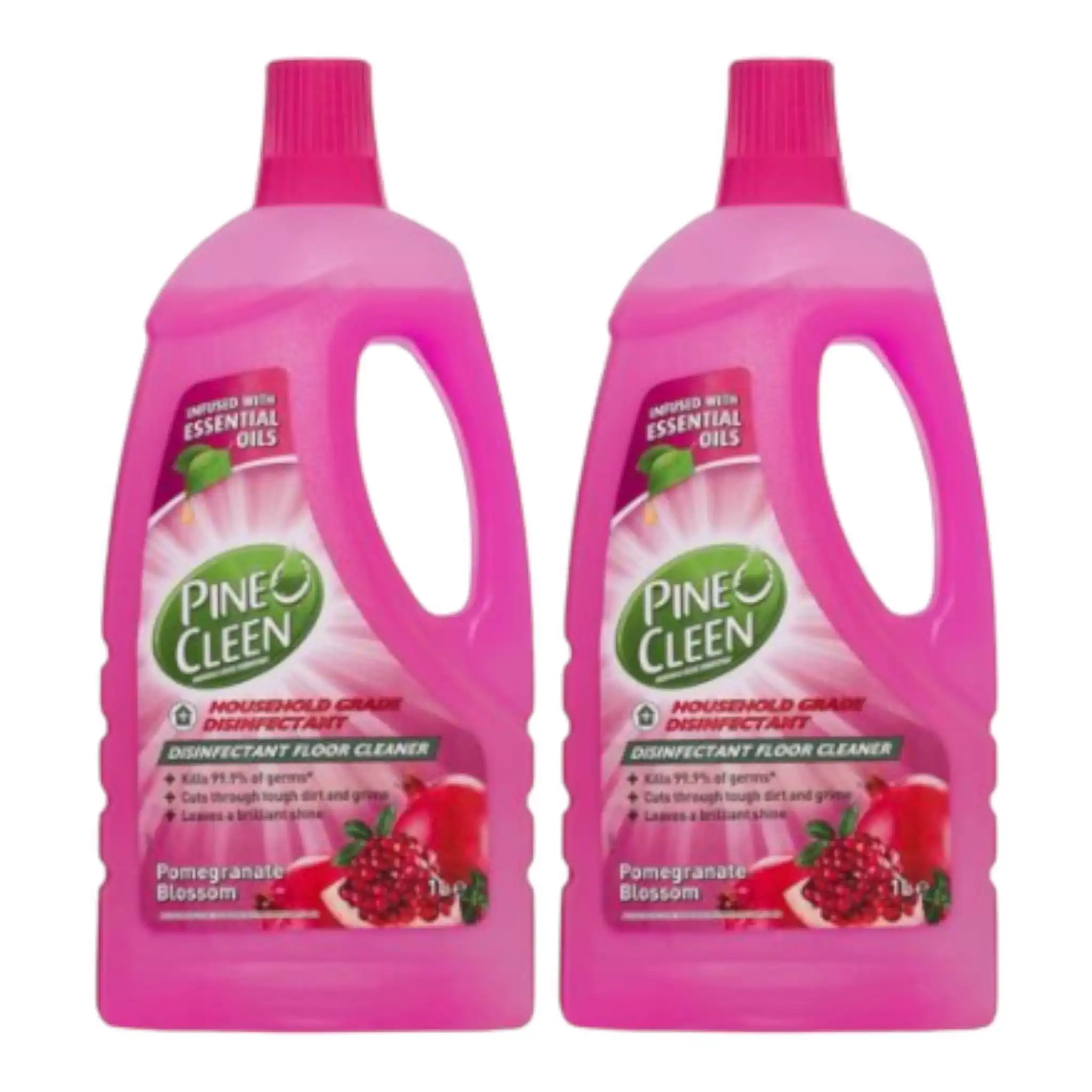 2 Pack Pine O Cleen Disinfectant Floor Cleaner Pomegranate 1l