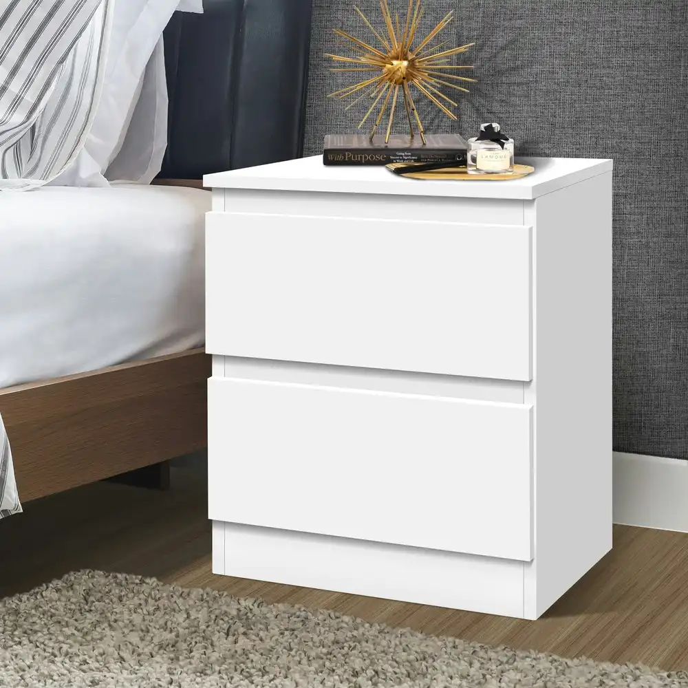 Alfordson Bedside Table Nightstand White