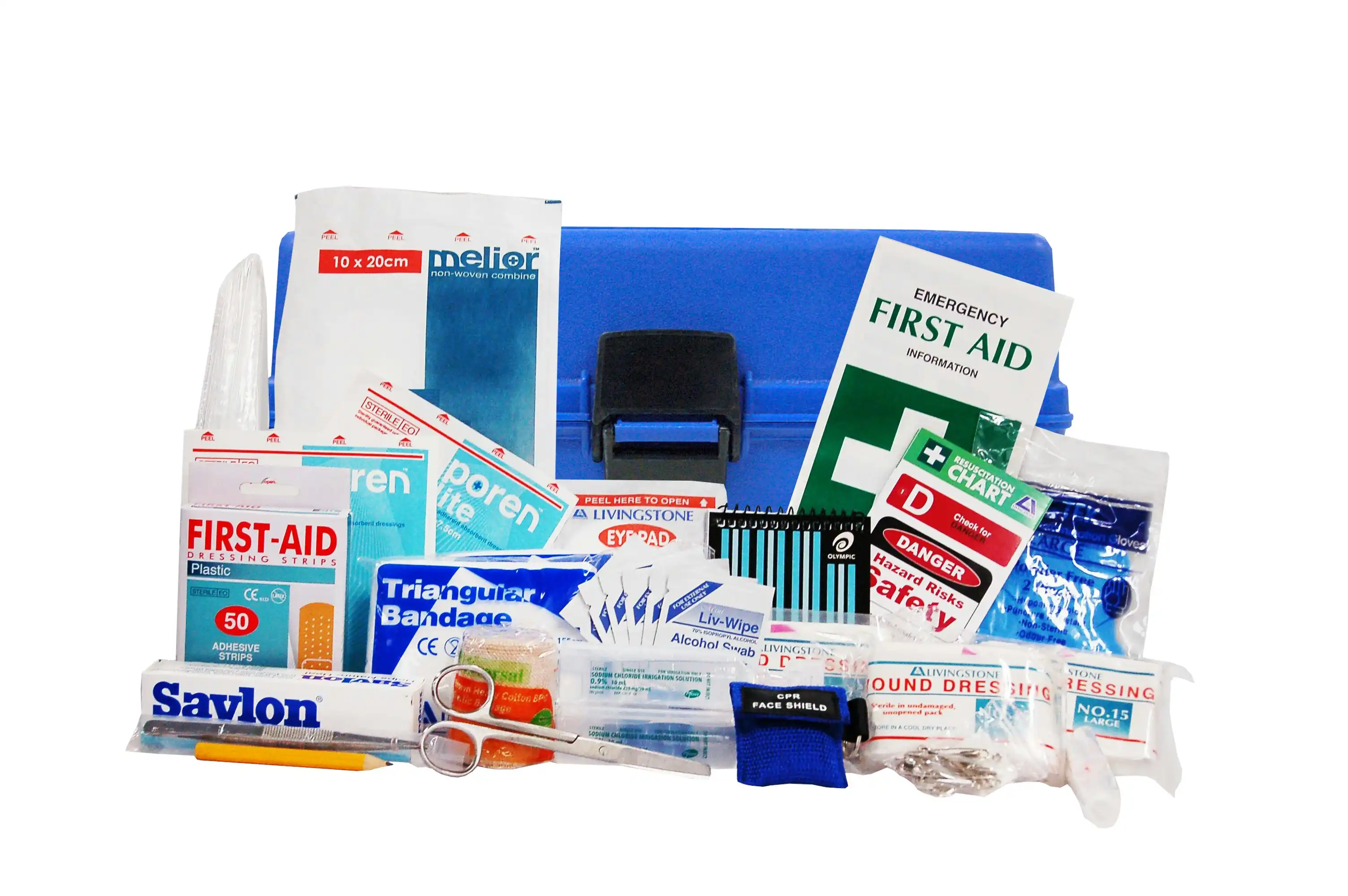 Livingstone Victoria Micro First Aid Kit Complete Set In Recyclable Plastic Case for 1-10 people
