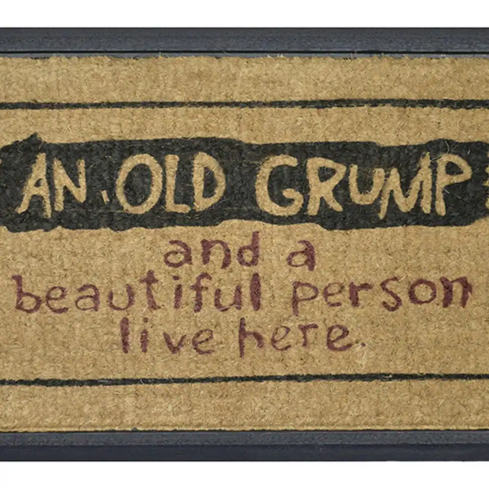 Solemate An Old Grump Themed 40x70cm Stylish Durable Outdoor Front Doormat