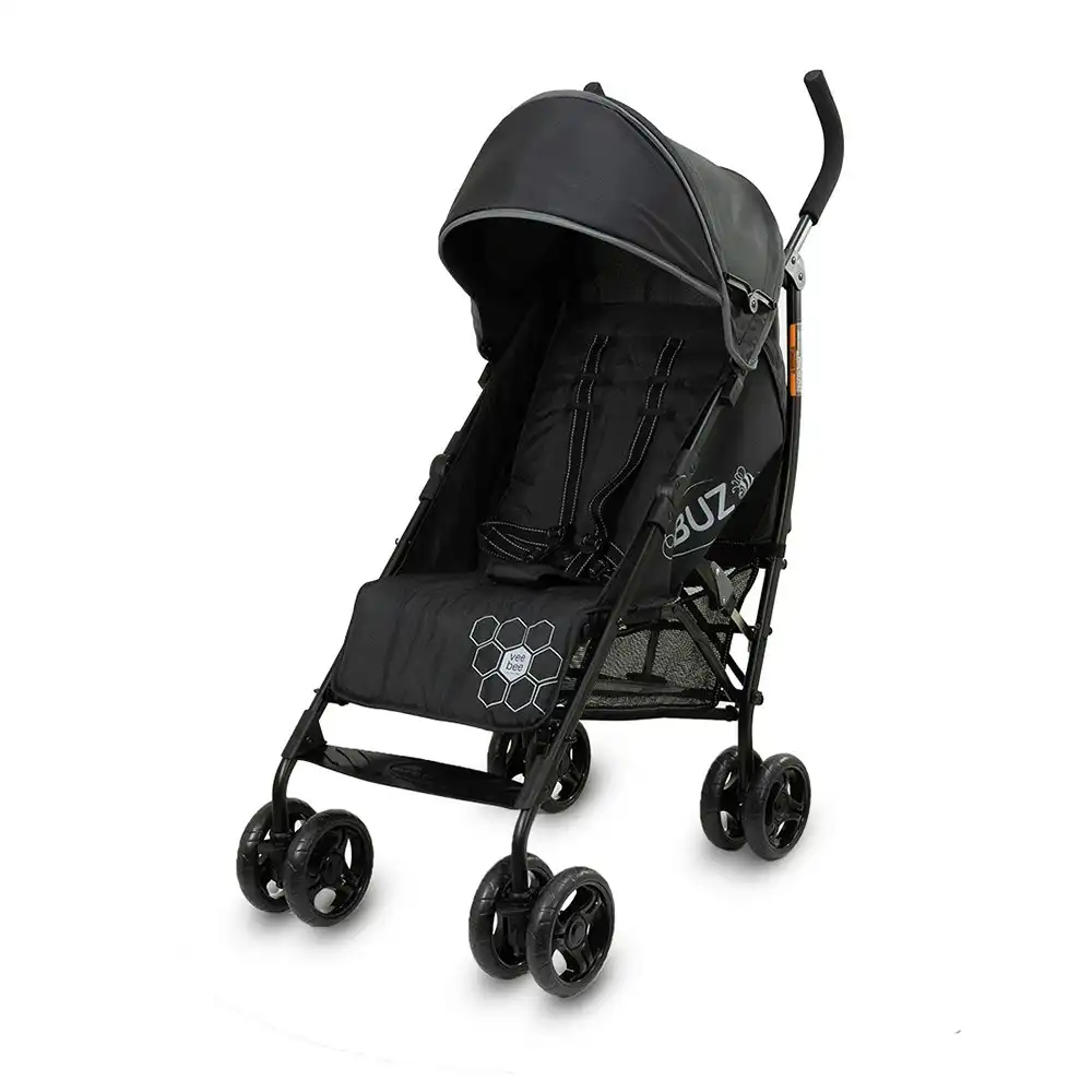 VeeBee Buz Toddler/Child 106cm Stroller Pram w/ Sun Cap/Cup Holder 0m+ Black
