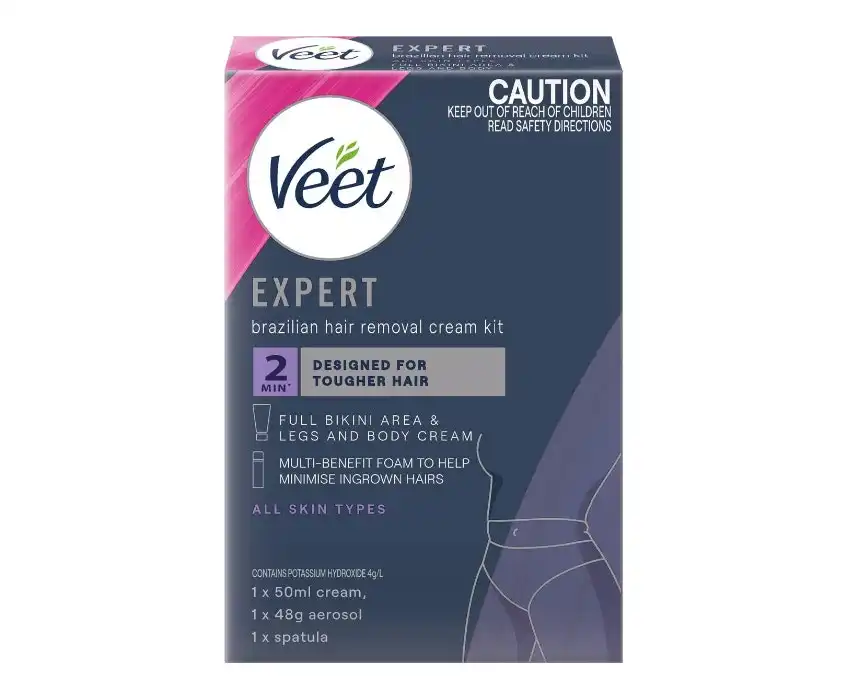 Veet Expert Brazilian Hair Removal Cream Kit
