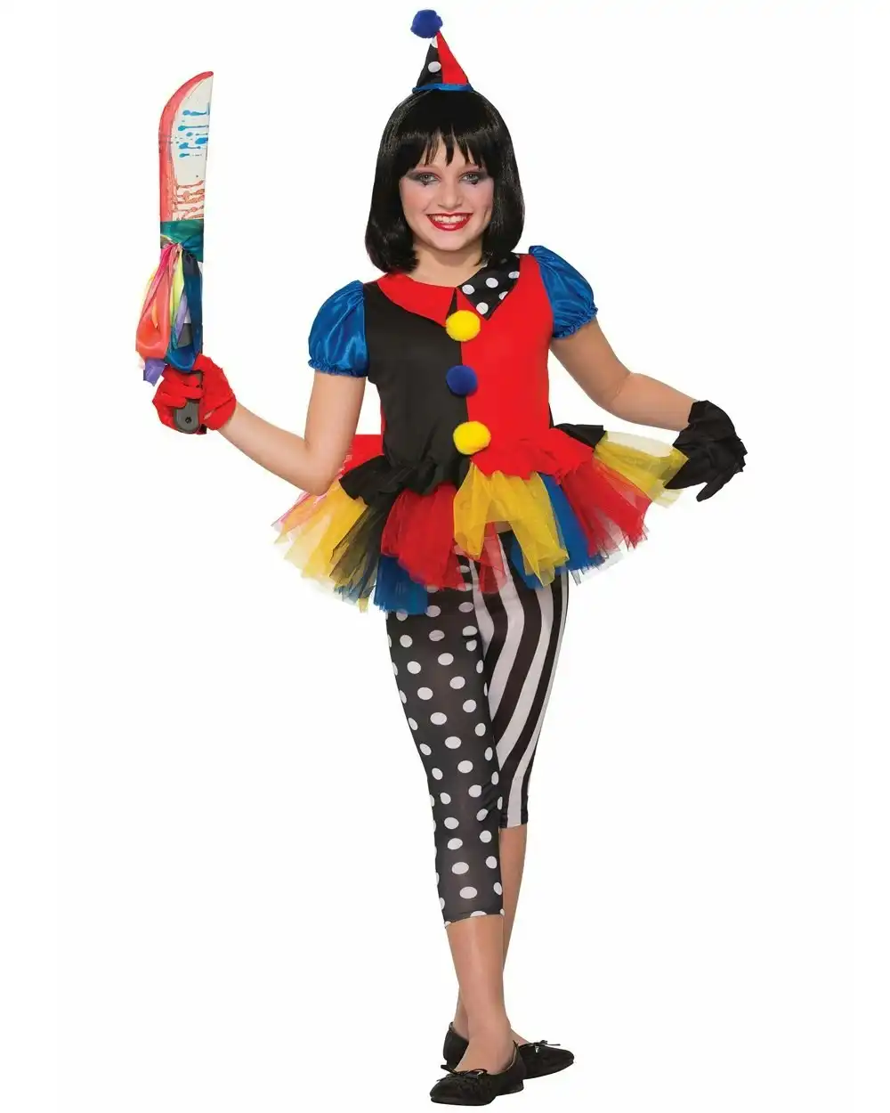 Evil Clown Lil Girlie Girls Costume