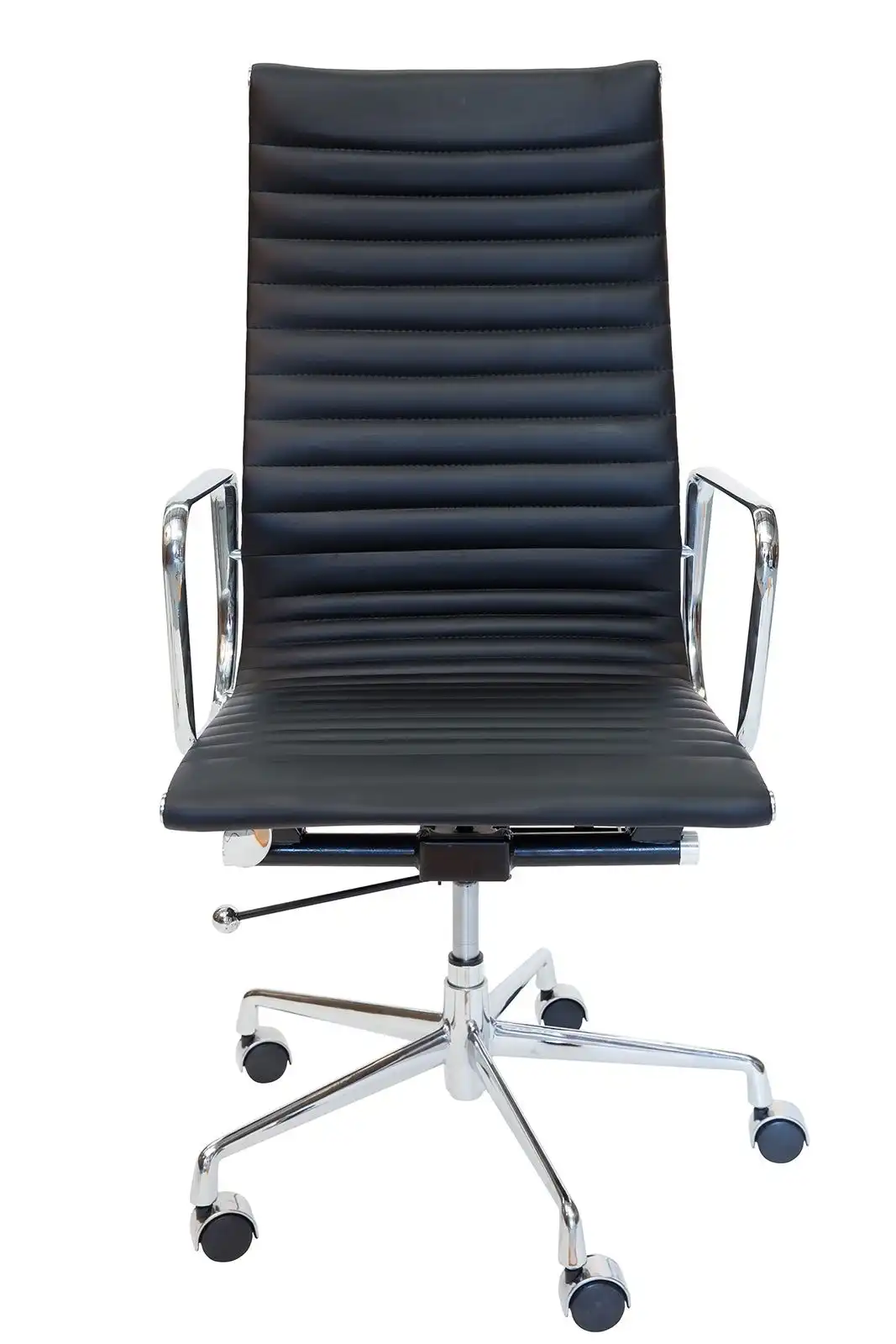 Replica Eames High Back Ribbed Leather Office Chair