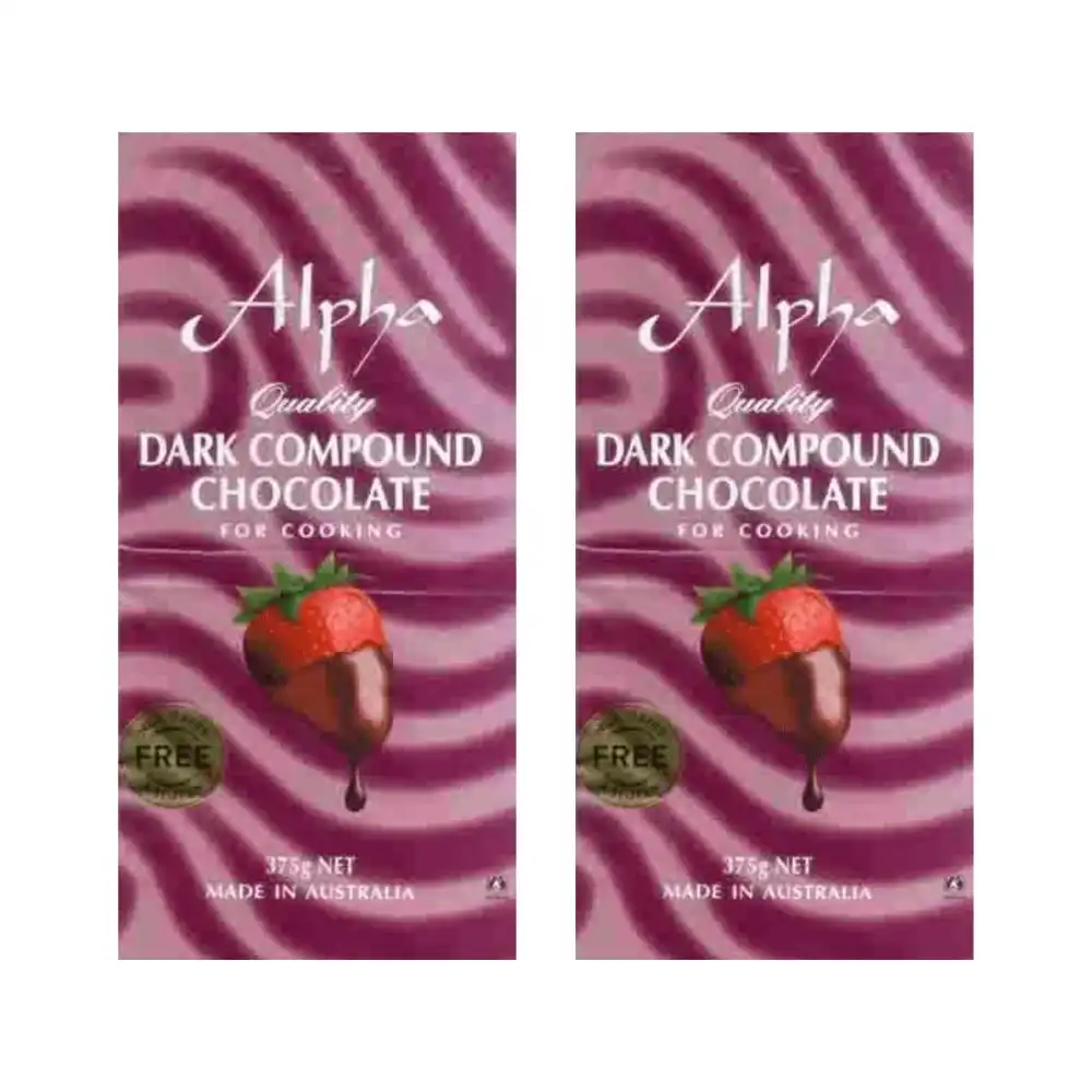 Alpha Dark Compound Cooking Chocolate 375g x 2