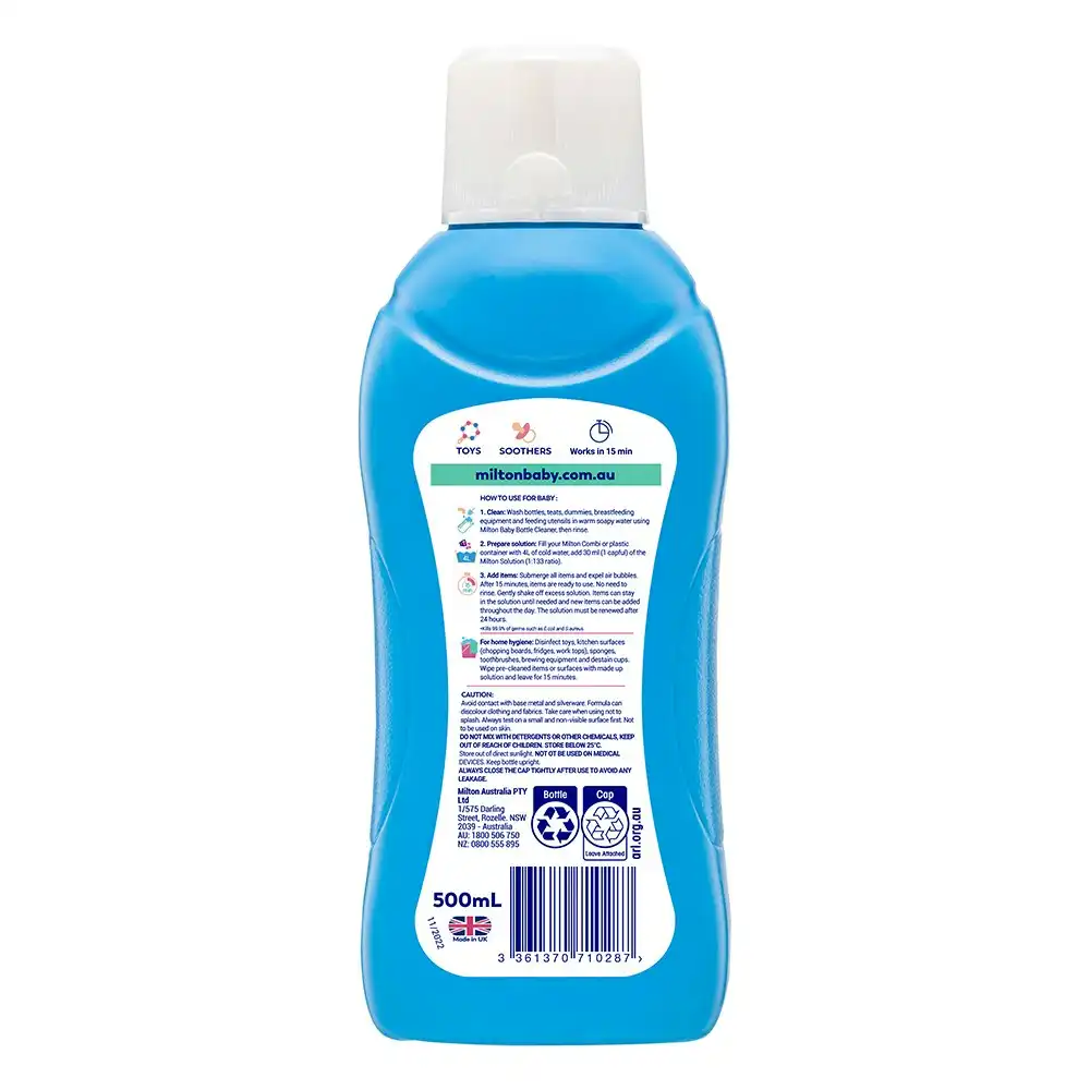 Milton Concentrated Anti-Bacterial Disinfectant 500ml Solution for Baby Bottles