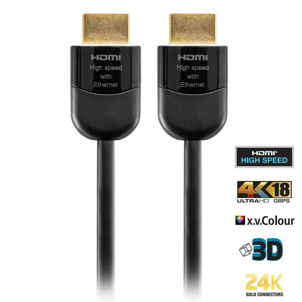 Pro2 Premium 0.5M HDMI Lead Cable 4K 2160P Full HD Ethernet Gold Plated