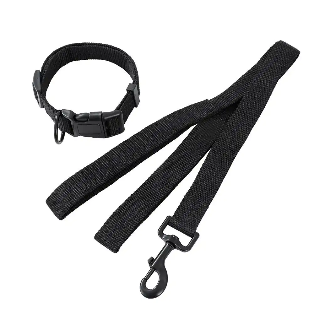 2pc Paws & Claws Essentials Pets Dog Adjustable Collar/120cm Lead Set Assorted