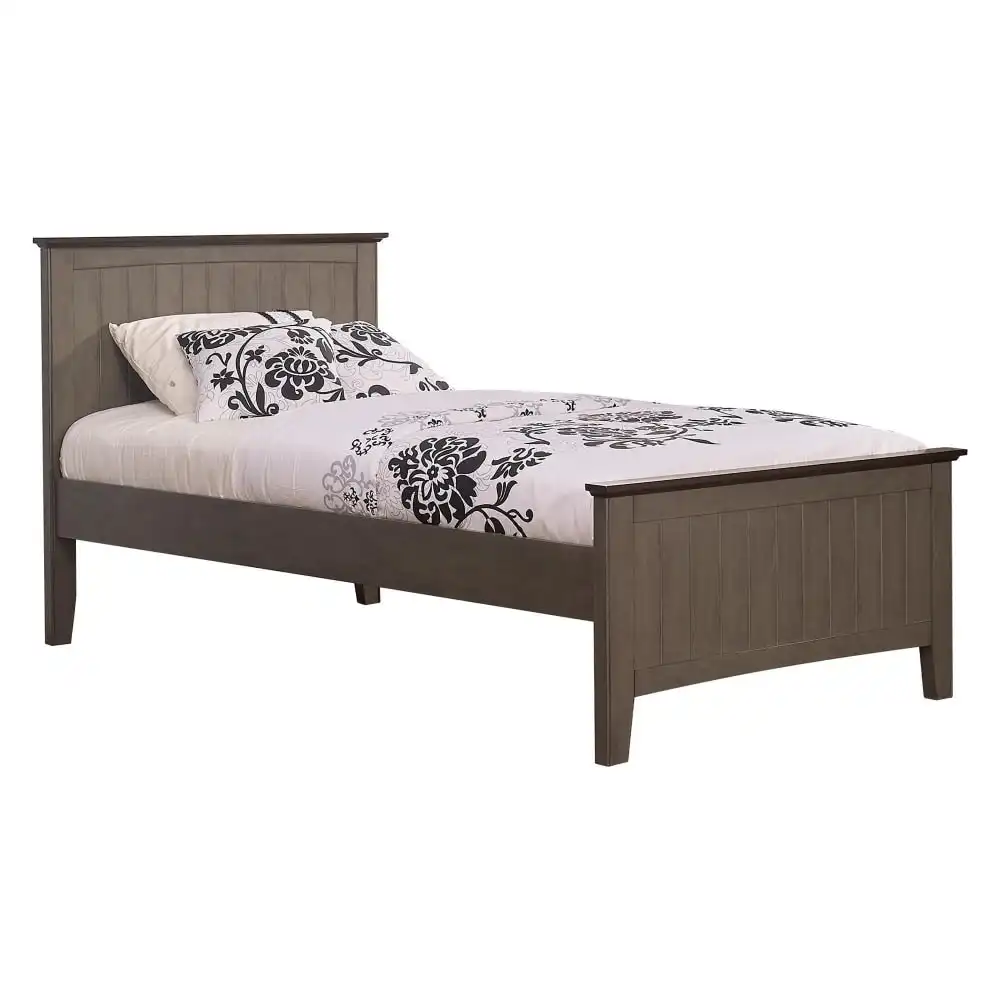 Karla Modern Classic Solid Wooden Queen Size Bed - Forest Grey
