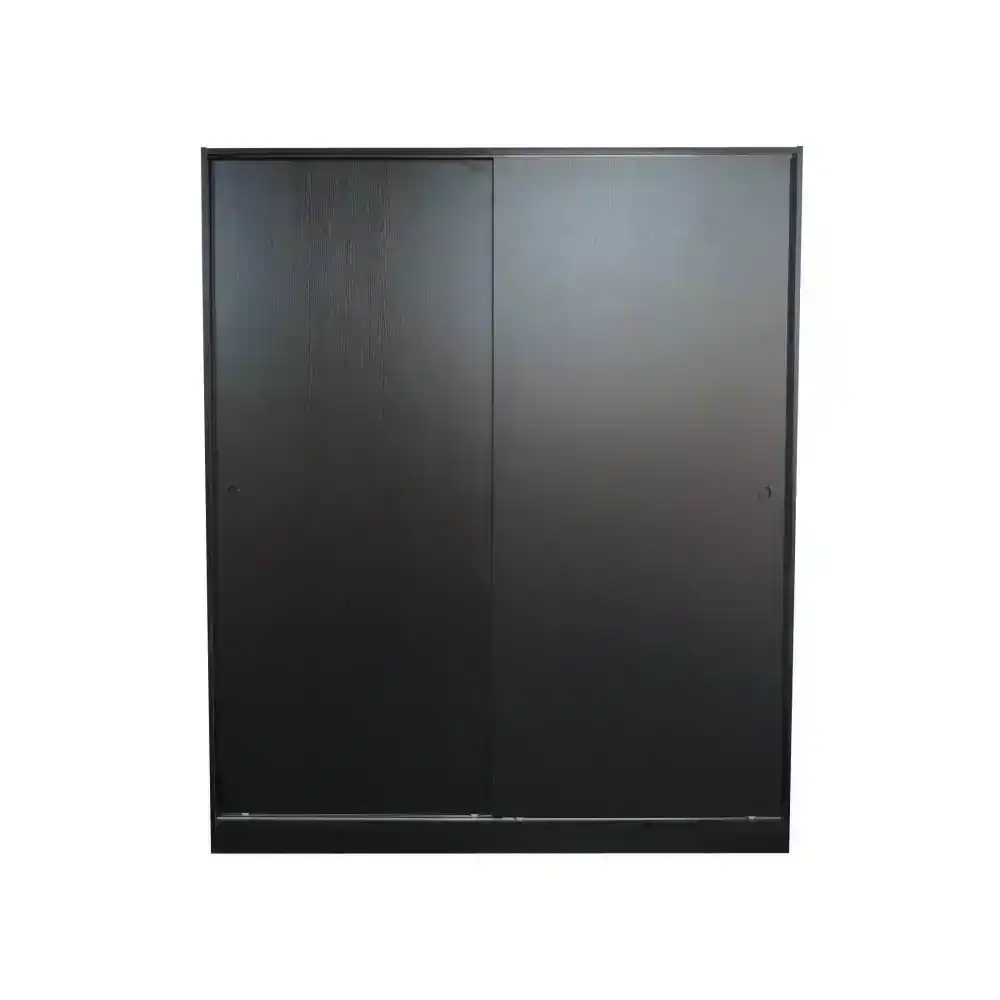 Jace Multi-Purpose Built-In Modular Sliding Door Wardrobe Closet Clothes Storage - Black