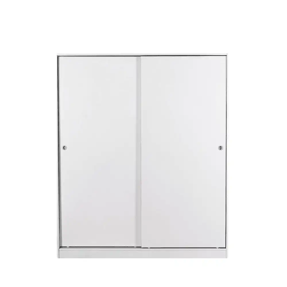 Jace Multi-Purpose Built-In Modular Sliding Door Wardrobe Closet Clothes Storage - White
