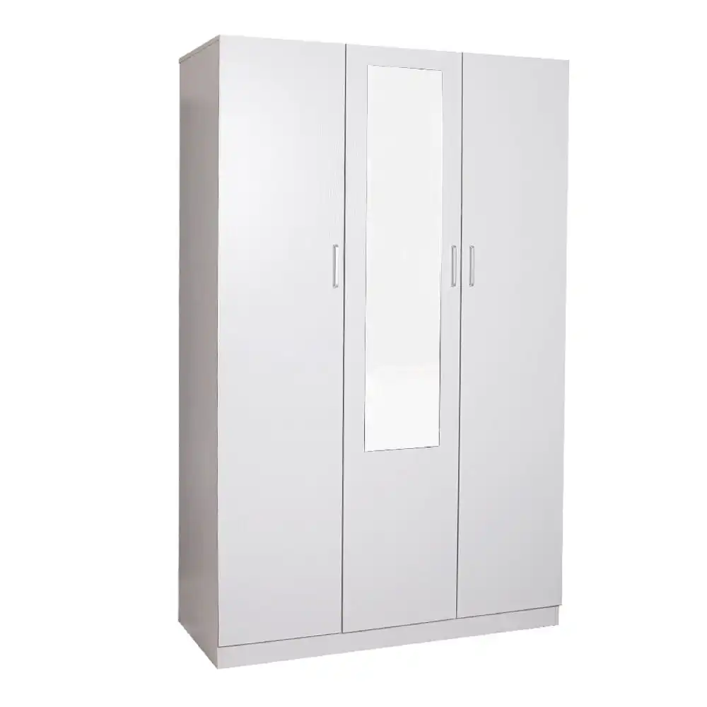 Jace 3-Door Multi-Purpose Wardrobe Closet Clothes Storage Cabinet - White