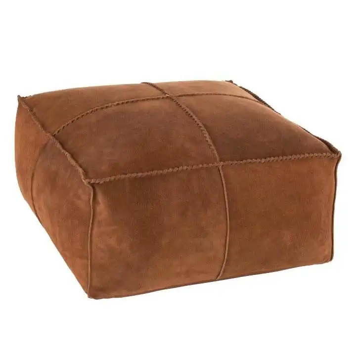 Martin Leather Suede Texture Square Foot Stool Ottoman