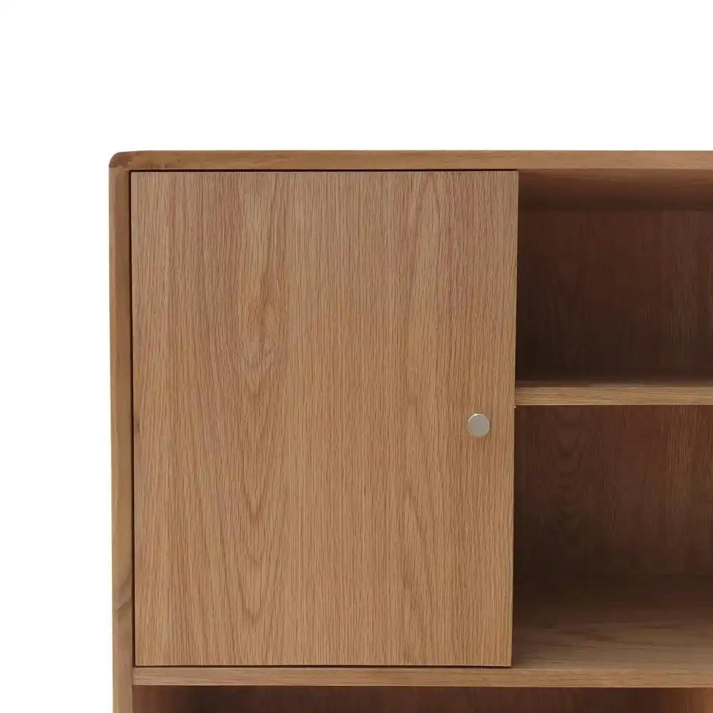 6IXTY Niche Scandinavian Design Wooden High Display Bookcase Storage Cabinet - Natural