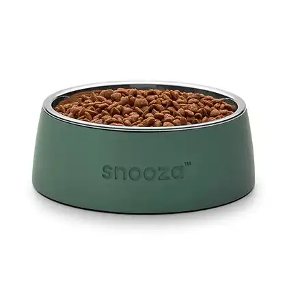 Snooza  Concrete & Stainless Steel Bowl  Sage Green