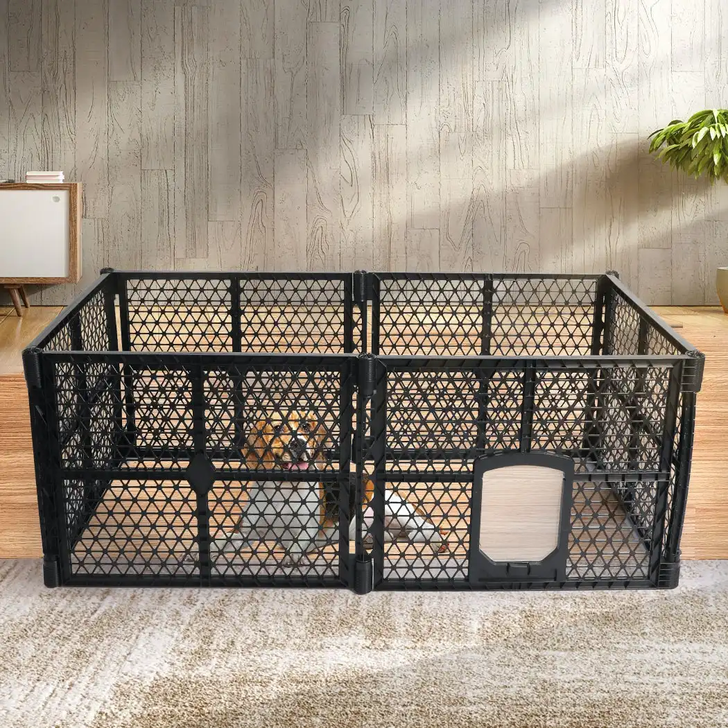 Pawz Pet Playpen Folding Dog Plastic Puppy Exercise Enclosure Fence 6 Panels