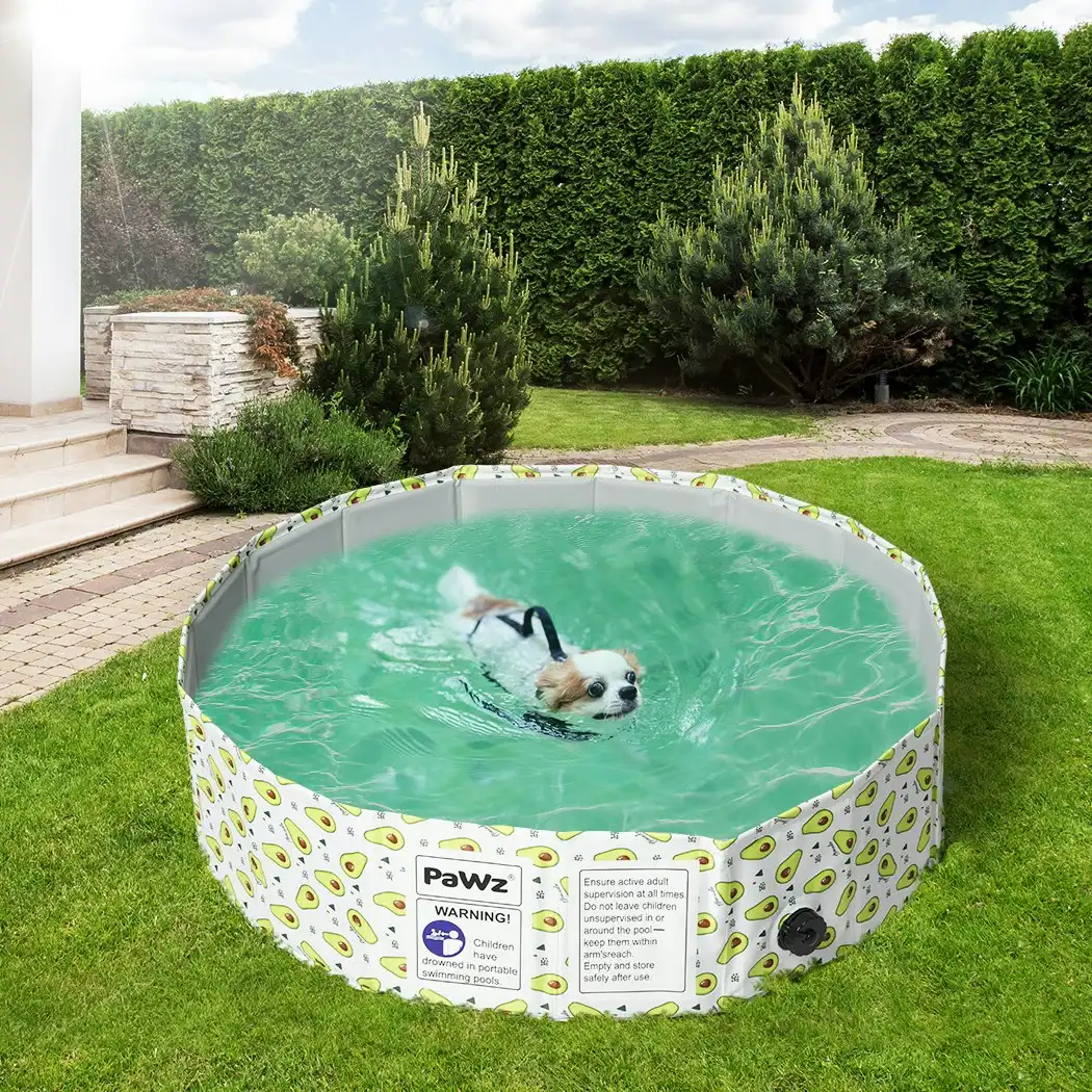 Pawz 80cm Pet Dog Swimming Pool Cat Portable BathTub Kid Shower Washing Folding