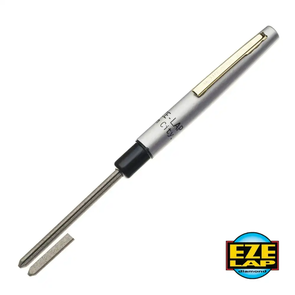 Eze Lap Diamond Pen Hone Knife Sharpener W/ Fish Hook Groove Model S