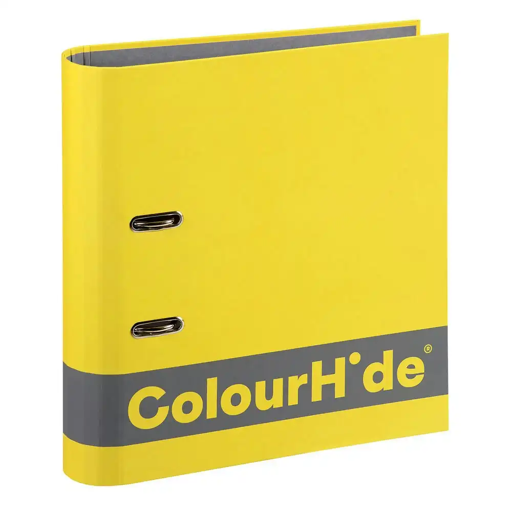 4PK Colourhide A4 70mm 375 Sheets Silky Touch Lever Arch File/Paper Organiser YL