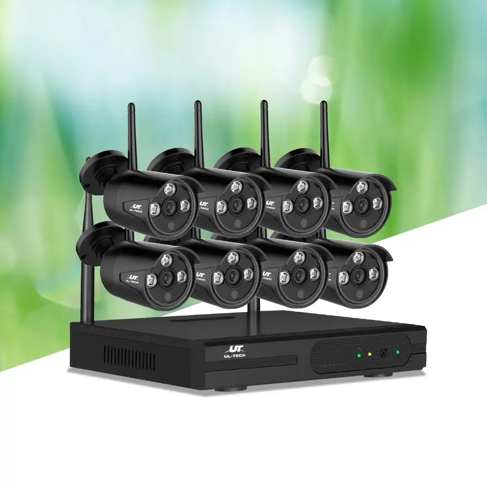 UL-tech CCTV Wireless Security Camera System Home IP 3MP WIFI 8CH Day Night