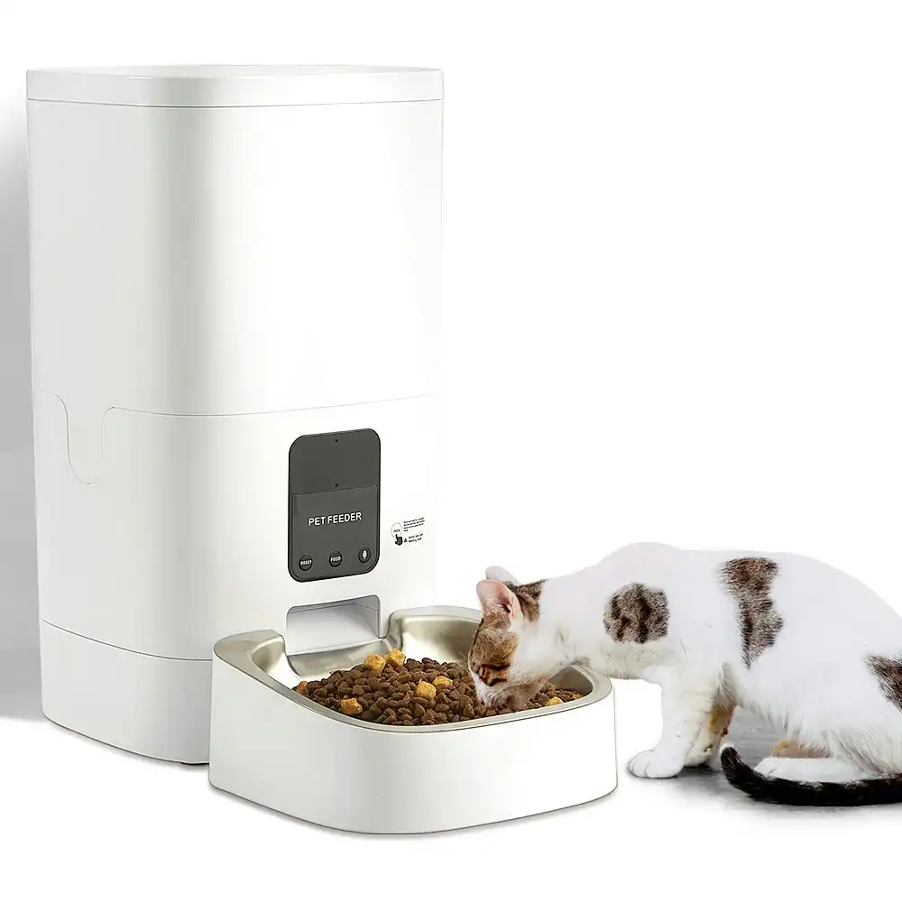 Taily 6L Auto Cat Feeder Automatic Pet Dog Food Dispenser Smart Wifi 10S Voice W/ App Remote Control