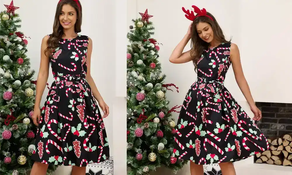 Women's Christmas Dress - Candy Cane