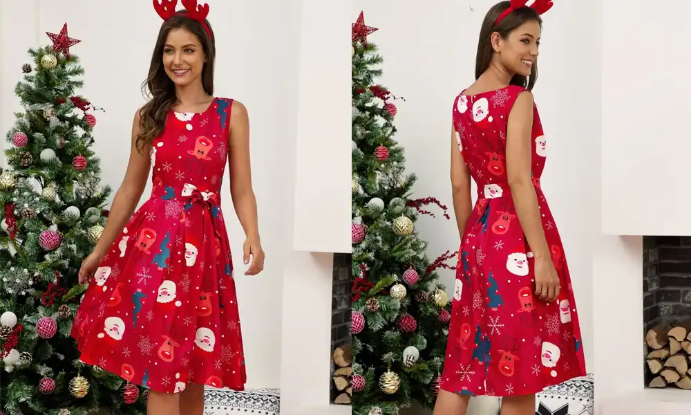 Women's Christmas Dress - Red Xmas