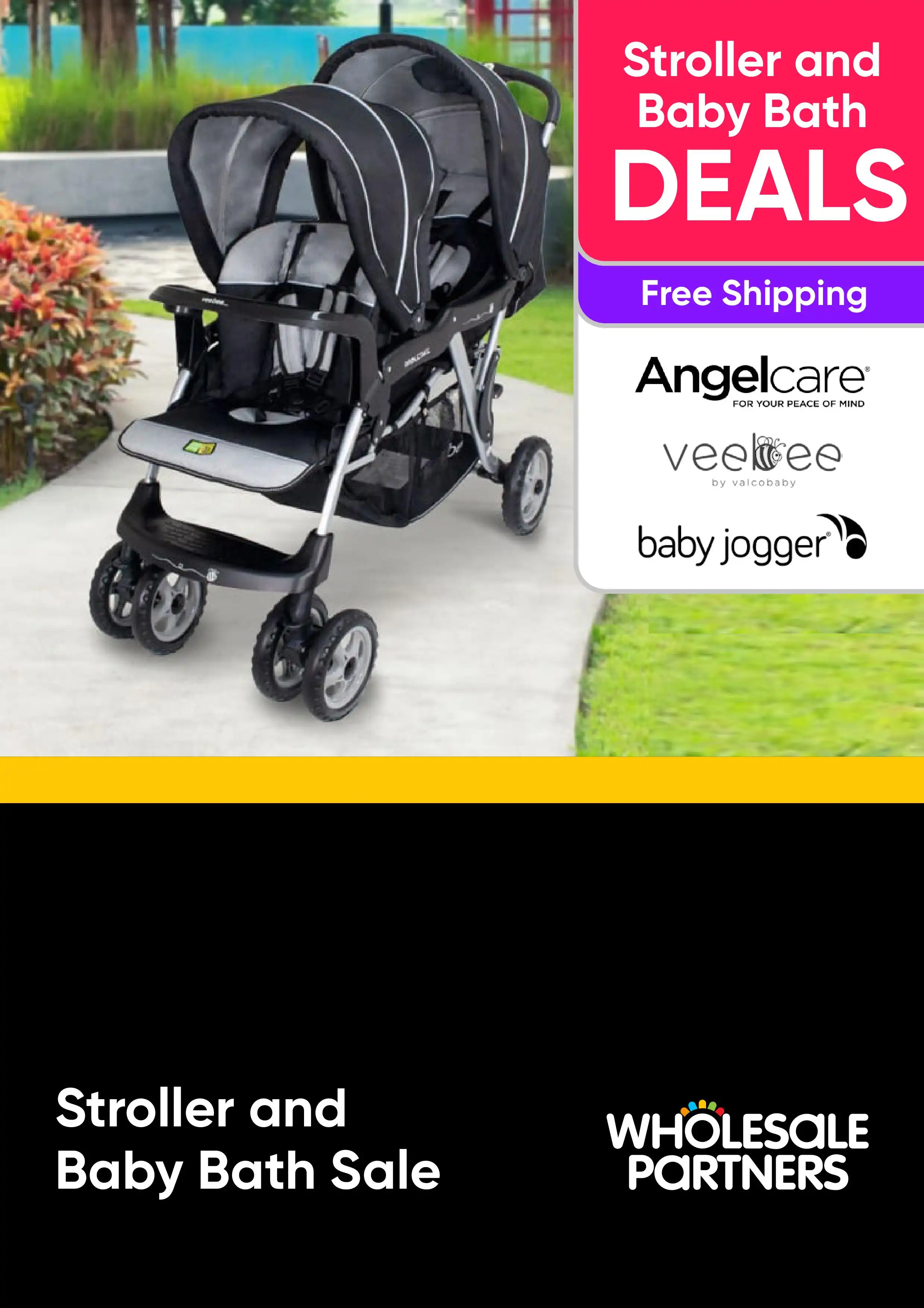 Stroller and Baby Bath Sale - Angelcare, VeeBee, Baby Jogger - Free Shipping
