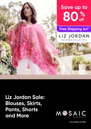 Liz Jordan Sale - Blouses, Skirts, Pants, Shorts and More - up to 80% off