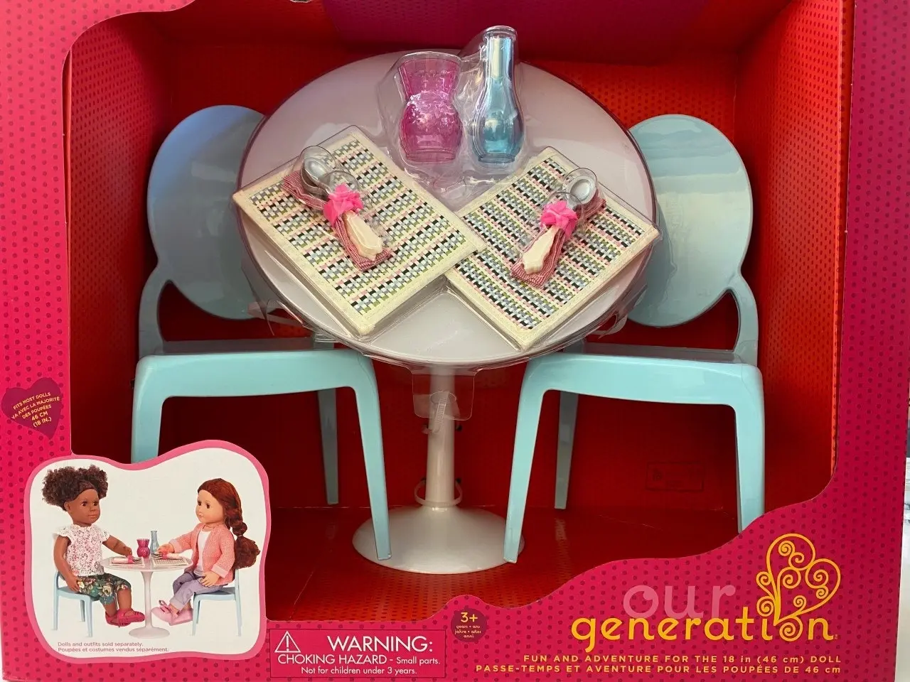 Our Generation Table for Two Table And Chairs Set Toymate Lasoo