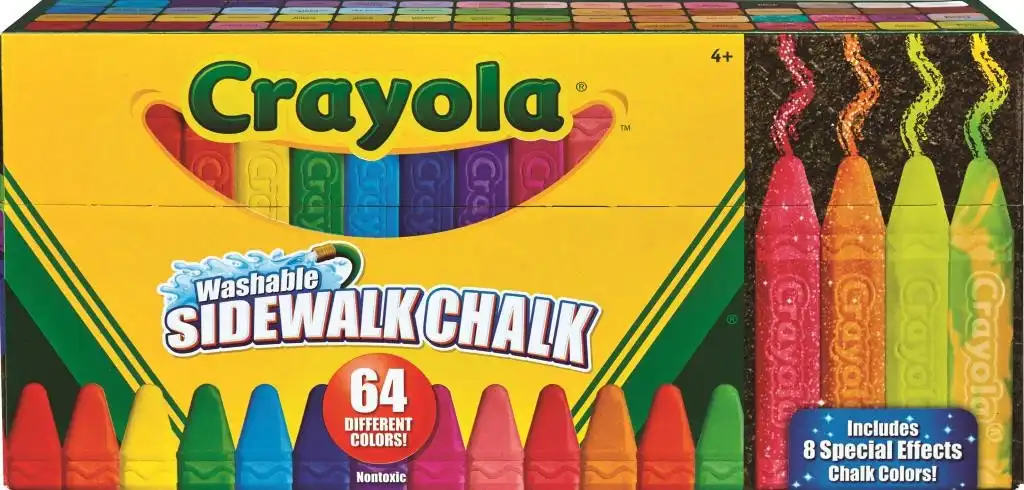 Crayola Washable Sidewalk Chalk, Assorted Bright Colors - 48 count