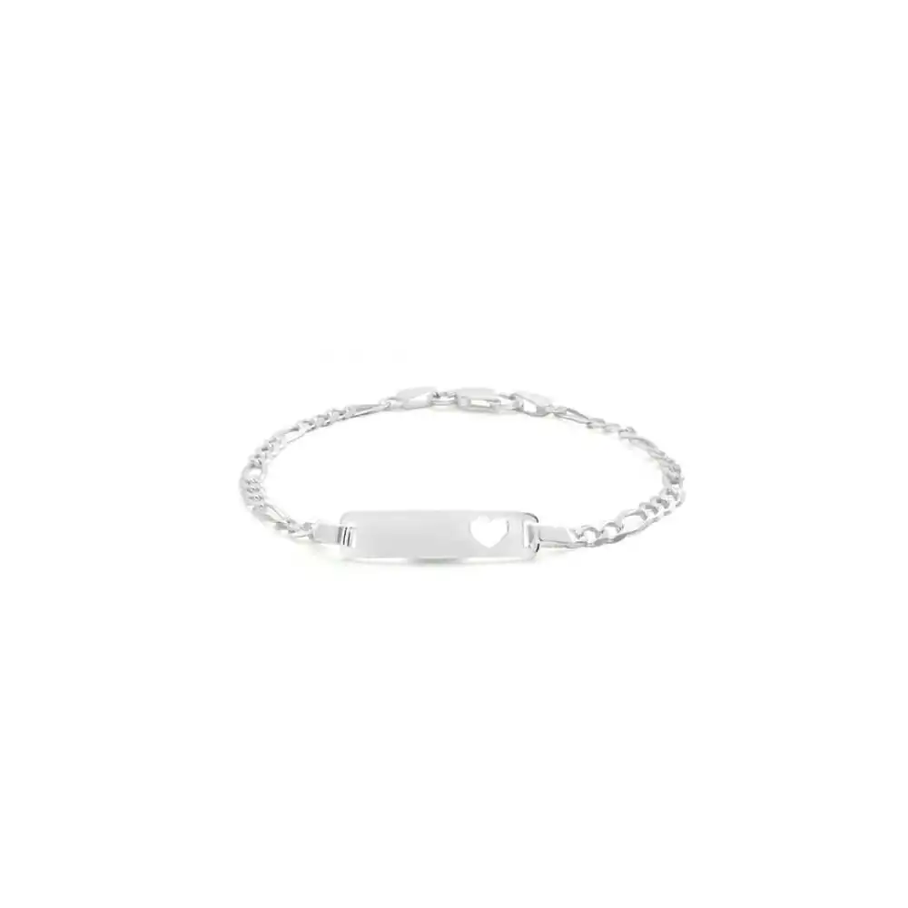 Sterling Silver 16.5cm Figaro Bracelet