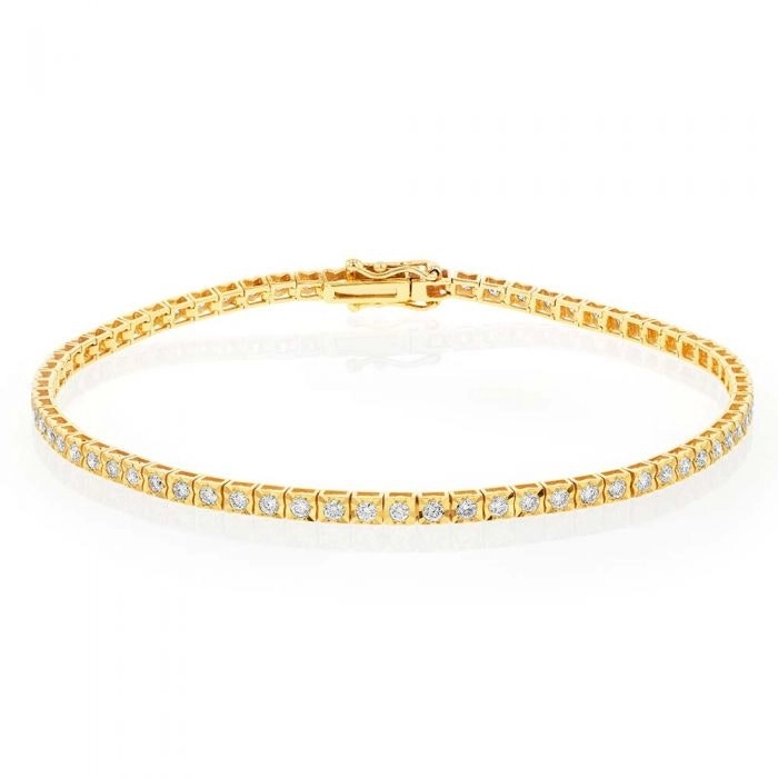 1 Carat Luminesce Lab Grown Diamond Tennis Bracelet in 9ct Yellow Gold