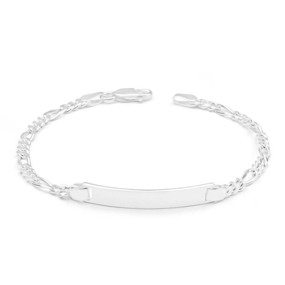 Sterling Silver Figaro 1:3 ID Bracelet in 19cm