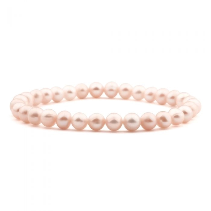 Pink Freshwater Pearl Stretch 18cm Stretch Bracelet