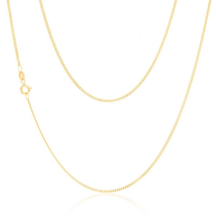 9ct Yellow Gold 40 Gauge Curb 41cm Chain