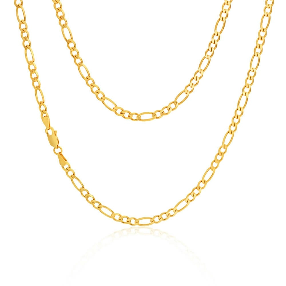 9ct Elegant Yellow Gold Figaro Chain