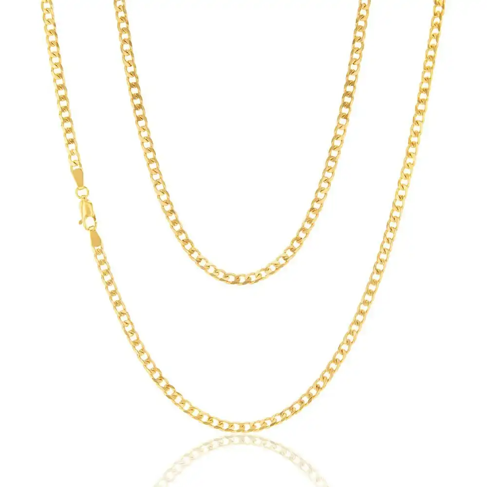 9ct Yellow Gold 100 Gauge Curb 51cm Chain