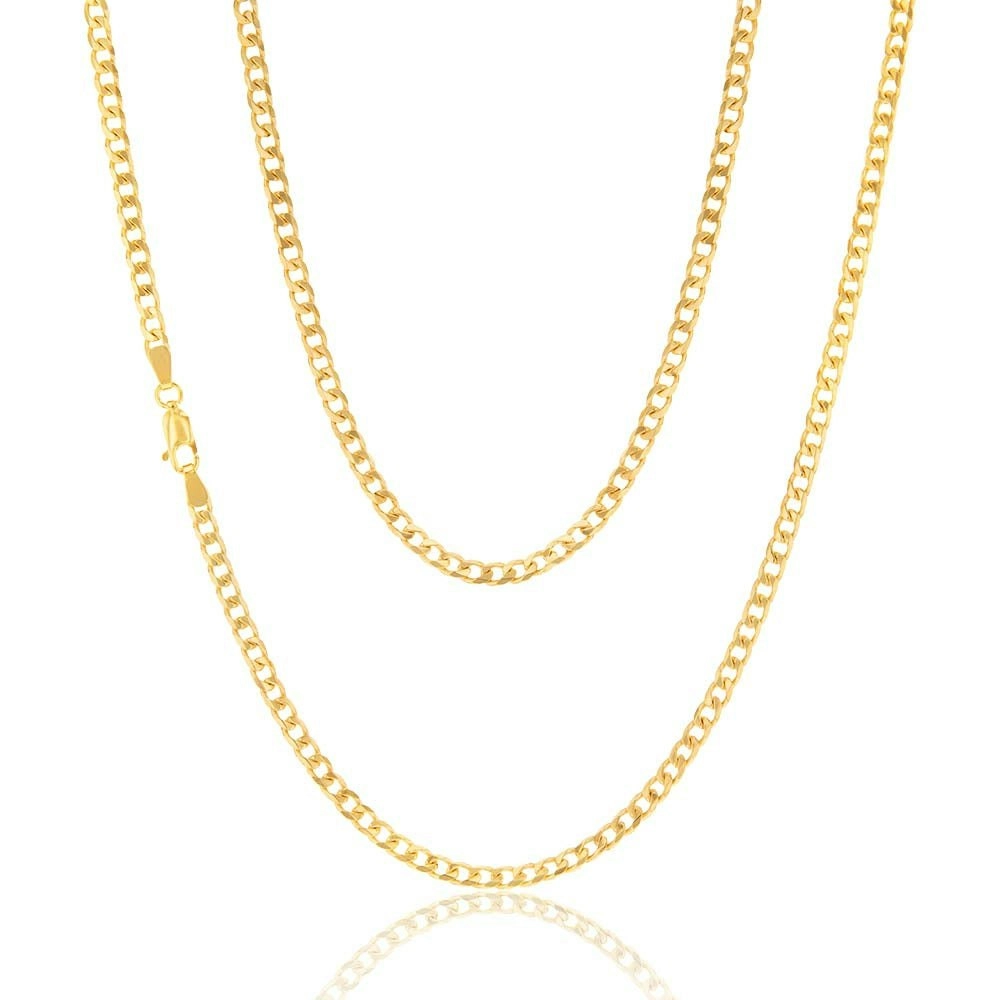 9ct Yellow Gold 100 Gauge Curb 51cm Chain